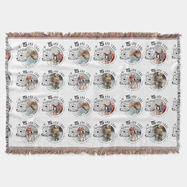 Personalized Birthday Gifts For Grandson Throw Blanket (Front)