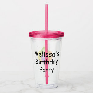 Personalized Birthday Party Acrylic Tumbler