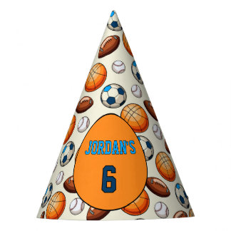 Personalized Birthday Sports Theme Party Hat
