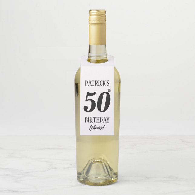 Personalized birthday tags, shot Bottle Tag (On Bottle)