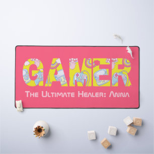 Personalized Birthday Valentines Gift for Gamers Desk Mat