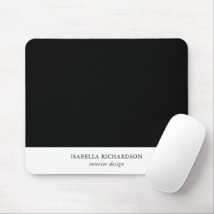 Personalized Black And White Color Block Mouse Pad