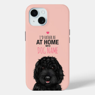 Personalized Black Cockapoo  iPhone 15 Case