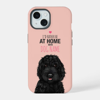 Personalized Black Cockapoo iPhone 15 Case