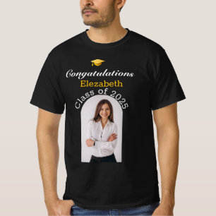 personalized  Black Gold graduation shirts