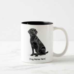 Personalized Black Lab “I Own You” Two-Tone Coffee Mug