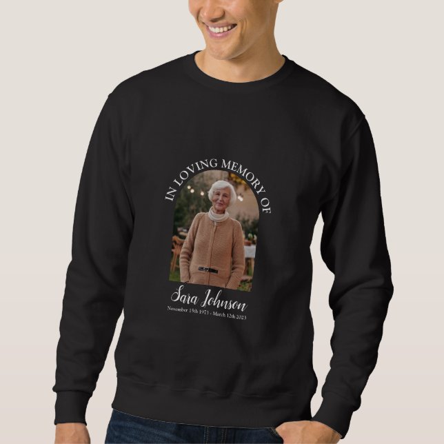 Personalized Black Memorial Sweatshirt (Front)