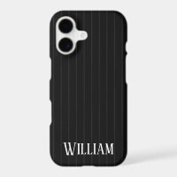 Personalized black pinstripes