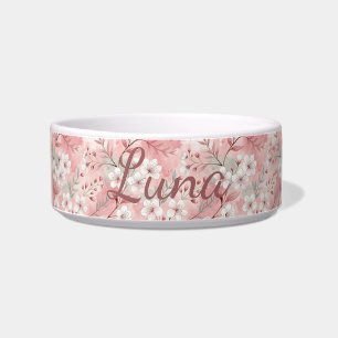 Personalized Bloom Sakura Pink Burgundy Bowl