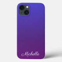 Personalized blue and purple ombre Case-Mate iPhon