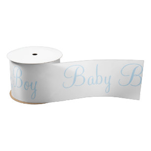Personalized Blue Baby Boy Elegant Baby Gift Satin Ribbon