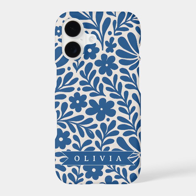Personalized Blue Folk Floral Nordic Custom (Back)