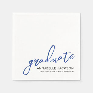 Personalized Blue Graduation Napkins