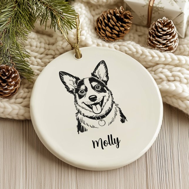 Personalized Blue Heeler Dog Christmas Ceramic Tree Decoration (Creator Uploaded)
