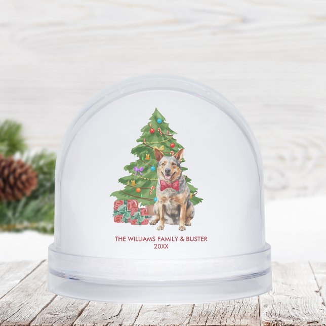 Personalized Blue Heeler Dog Christmas Snowglobe (Creator Uploaded)