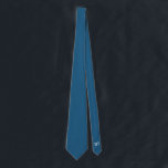 Personalized Blue Jay Wedding Groom Tie<br><div class="desc">If you're looking for a wedding tie that is both modern and minimalist, our Blue Jay neck tie design is the perfect choice ©️2023 - The back of the tie is personalized with the groom's/groomsman initials, you can remove this if you just want a matching solid necktie with no writing...</div>