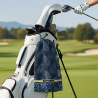 Personalized Blue Leopard Print Tropical Floral