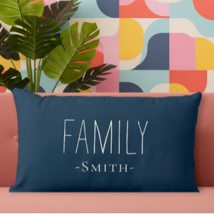 Personalized Blue Lumbar Cushion – Elegant