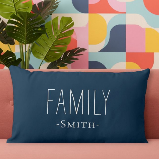 Personalized Blue Lumbar Cushion – Elegant (Creator Uploaded)