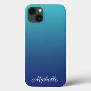 Personalized blue ombre gradient Case-Mate iPhone  13 Case