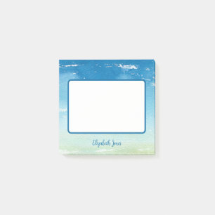 Personalized Blue Sky Ocean Waves  Post-it Notes