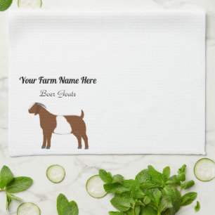 Personalized Boer Goat Tea Towel