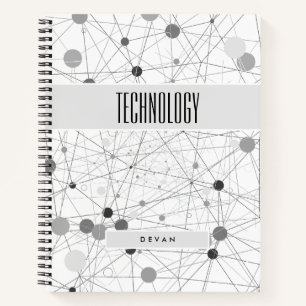 Personalized BOHO Composition in Grays Subject Notebook