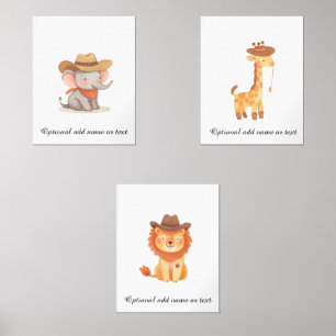 Personalized Boho Safari Cowboy Nursery Room Decor