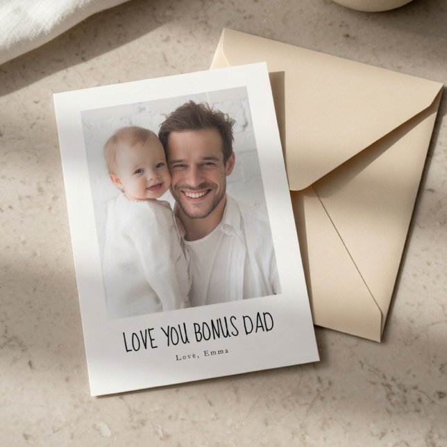 Personalized Bonus Dad Photo Card | Custom Gift (Creator Uploaded)