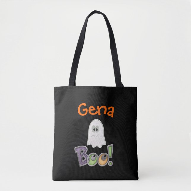 Personalized Boo Ghost Design Totebag Tote Bag (Front)