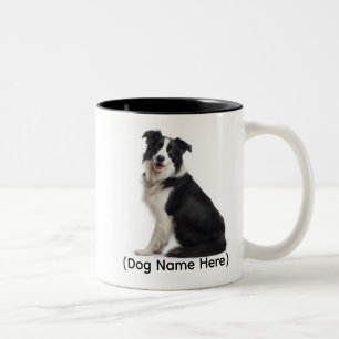 Personalized Border Collie “I Own You” Two-Tone Coffee Mug