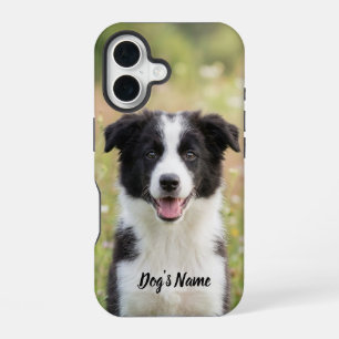 Personalized Border Collie Photo and Name iPhone 16 Case