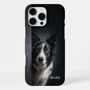 Personalized Border Collie Portrait iPhone 16 Pro Max Case