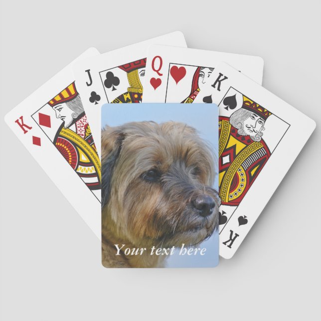 Personalized Border Terrier Playing Cards (Back)