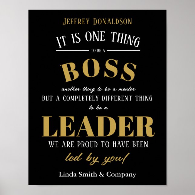 Personalized Boss Day thank you gift office decor (Front)