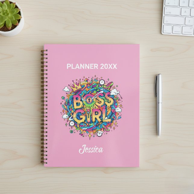 Personalized Boss Girl Planner with Colorful Pop (Creator Uploaded)