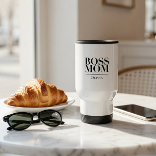 Personalized Boss Mom – Custom Mom Gift Travel Mug