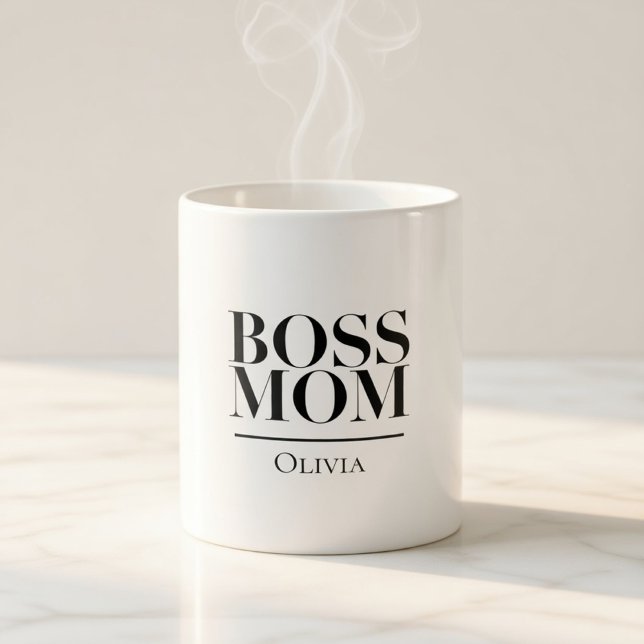 Personalized Boss Mom Mug – Custom Strong Mom Gift (Creator Uploaded)