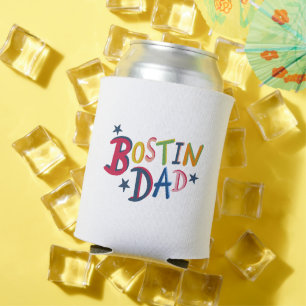 Personalized Bostin Dad Black Country Can Cooler