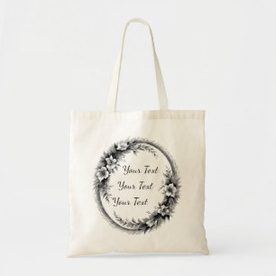 Personalized Botanical Wildflower Tote