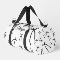 Personalized Bow Pattern Chic Black & white