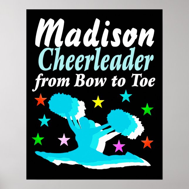 PERSONALIZED BOW TO TOE CHEERLEADING POSTER (Front)