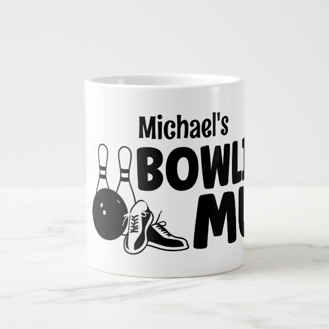 Personalized Bowling Mug Gift Jumbo-Tasse (Front)
