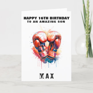 Personalized Boxing Birthday Card – Custom Name &