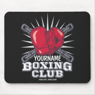 Personalized Boxing Gloves Fighter Champion Boxer  Mouse Pad