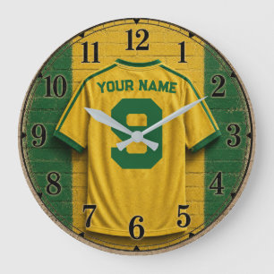 Personalized Brazil Football Jersey Wall Clock   C