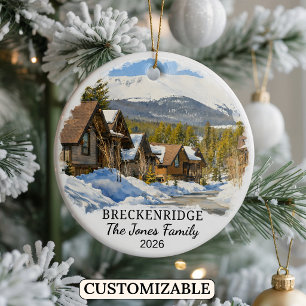 Personalized Breckenridge Ornament Custom Colorado