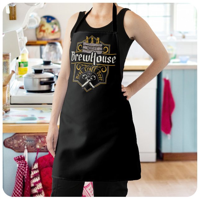 Personalized BrewHouse Best Craft Beer Ale Bar  Apron (Creator Uploaded)