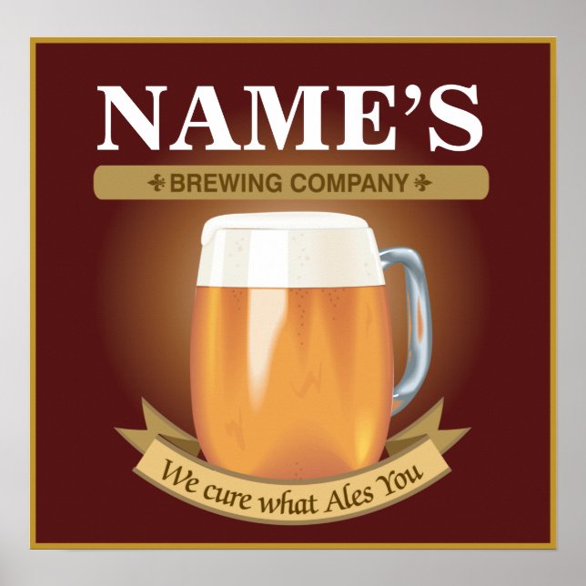 Personalized Brewing Company Poster (Front)