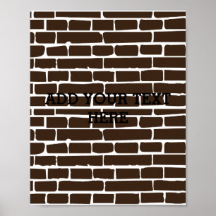 Personalized Brick Wall Poster